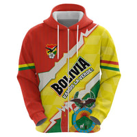 Bolivia Vamos La Verde Zip Hoodie with Flag Colors and National Football Crest