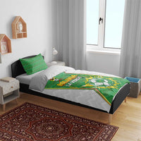 Bolivia La Verde Soccer Bedding Set with Number and Flaming Ball Graphic