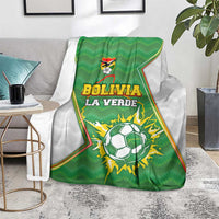 Bolivia La Verde Soccer Blanket with Number and Flaming Ball Graphic