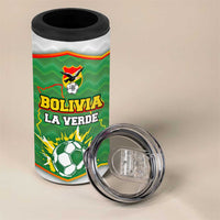 Bolivia La Verde Soccer 4 in 1 Can Cooler Tumbler with Number and Flaming Ball Graphic TS04