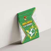 Bolivia La Verde Soccer Canvas Wall Art with Number and Flaming Ball Graphic