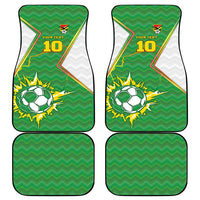 Bolivia La Verde Soccer Car Mats with Number and Flaming Ball Graphic TS04