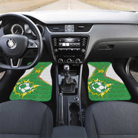 Bolivia La Verde Soccer Car Mats with Number and Flaming Ball Graphic TS04