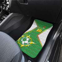 Bolivia La Verde Soccer Car Mats with Number and Flaming Ball Graphic TS04