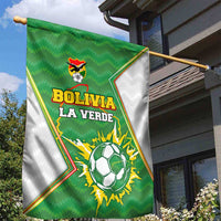 Bolivia La Verde Soccer Garden Flag with Number and Flaming Ball Graphic