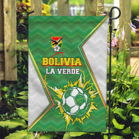 Bolivia La Verde Soccer Garden Flag with Number and Flaming Ball Graphic