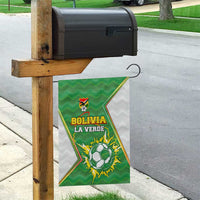 Bolivia La Verde Soccer Garden Flag with Number and Flaming Ball Graphic