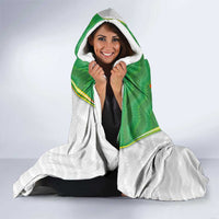 Bolivia La Verde Soccer Hooded Blanket with Number and Flaming Ball Graphic