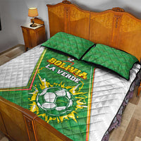 Bolivia La Verde Soccer Quilt Bed Set with Number and Flaming Ball Graphic