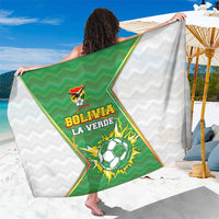 Bolivia La Verde Soccer Sarong with Number and Flaming Ball Graphic