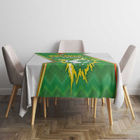 Bolivia La Verde Soccer Tablecloth with Number and Flaming Ball Graphic
