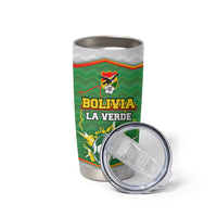 Bolivia La Verde Soccer Tumbler Cup with Number and Flaming Ball Graphic TS04