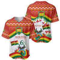 Bolivia Independence Day Baseball Jersey with Flag Colors and August 6 Celebration Design