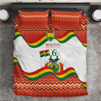 Bolivia Independence Day Bedding Set with Flag Colors and August 6 Celebration Design