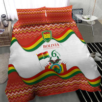 Bolivia Independence Day Bedding Set with Flag Colors and August 6 Celebration Design