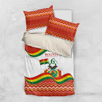 Bolivia Independence Day Bedding Set with Flag Colors and August 6 Celebration Design