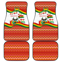 Bolivia Independence Day Car Mats with Flag Colors and August 6 Celebration Design