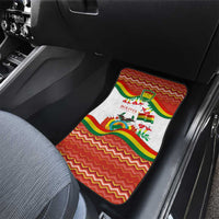 Bolivia Independence Day Car Mats with Flag Colors and August 6 Celebration Design
