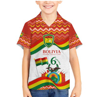 Bolivia Independence Day Family Matching Mermaid Dress and Hawaiian Shirt with Flag Colors and August 6 Celebration Design