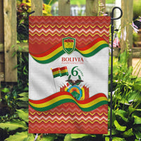 Bolivia Independence Day Garden Flag with Flag Colors and August 6 Celebration Design