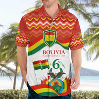 Bolivia Independence Day Hawaiian Shirt with Flag Colors and August 6 Celebration Design