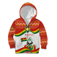 Bolivia Independence Day Kid Hoodie with Flag Colors and August 6 Celebration Design