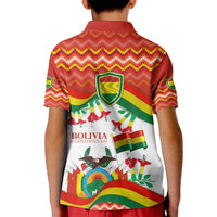 Bolivia Independence Day Kid Polo Shirt with Flag Colors and August 6 Celebration Design