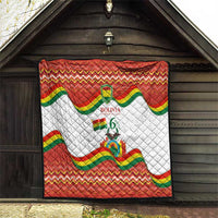 Bolivia Independence Day Quilt with Flag Colors and August 6 Celebration Design