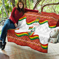 Bolivia Independence Day Quilt with Flag Colors and August 6 Celebration Design