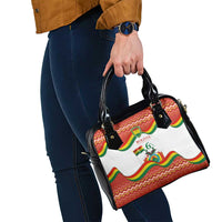 Bolivia Independence Day Shoulder Handbag with Flag Colors and August 6 Celebration Design