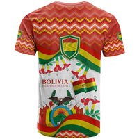 Bolivia Independence Day T Shirt with Flag Colors and August 6 Celebration Design
