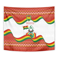Bolivia Independence Day Tapestry with Flag Colors and August 6 Celebration Design