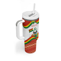 Bolivia Independence Day Tumbler With Handle with Flag Colors and August 6 Celebration Design