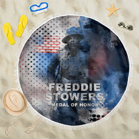 Freddie Stowers Beach Blanket African American Military Hero - Medal Of Honor 157th Infantry Division