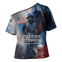 Freddie Stowers Cross Shoulder Shirt African American Military Hero - Medal Of Honor 157th Infantry Division