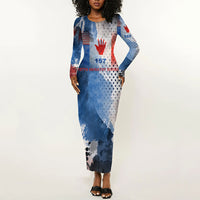 Freddie Stowers Long Sleeve Bodycon Dress African American Military Hero - Medal Of Honor 157th Infantry Division