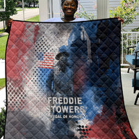 Freddie Stowers Quilt African American Military Hero - Medal Of Honor 157th Infantry Division