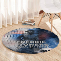 Freddie Stowers Round Carpet African American Military Hero - Medal Of Honor 157th Infantry Division