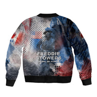 Freddie Stowers Sleeve Zip Bomber Jacket African American Military Hero - Medal Of Honor 157th Infantry Division
