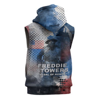 Freddie Stowers Sleeveless Hoodie African American Military Hero - Medal Of Honor 157th Infantry Division