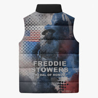 Freddie Stowers Sleeveless Puffer Jacket African American Military Hero - Medal Of Honor 157th Infantry Division
