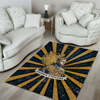 Freddie Stowers Area Rug Medal Of Honor Hero - Vintage Retro Sunburst - Military Valor Heritage