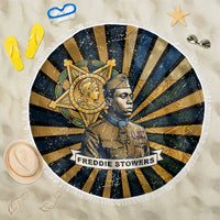 Freddie Stowers Beach Blanket Medal Of Honor Hero - Vintage Retro Sunburst - Military Valor Heritage