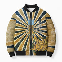 Freddie Stowers Bomber Puffer Jacket Medal Of Honor Hero - Vintage Retro Sunburst - Military Valor Heritage