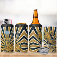 Freddie Stowers 4 in 1 Can Cooler Tumbler Medal Of Honor Hero - Vintage Retro Sunburst - Military Valor Heritage