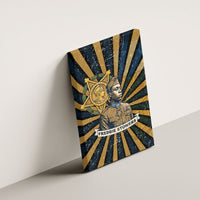 Freddie Stowers Canvas Wall Art Medal Of Honor Hero - Vintage Retro Sunburst - Military Valor Heritage