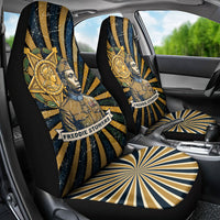 Freddie Stowers Car Seat Cover Medal Of Honor Hero - Vintage Retro Sunburst - Military Valor Heritage