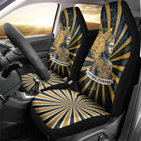 Freddie Stowers Car Seat Cover Medal Of Honor Hero - Vintage Retro Sunburst - Military Valor Heritage