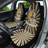 Freddie Stowers Car Seat Cover Medal Of Honor Hero - Vintage Retro Sunburst - Military Valor Heritage