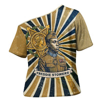 Freddie Stowers Cross Shoulder Shirt Medal Of Honor Hero - Vintage Retro Sunburst - Military Valor Heritage